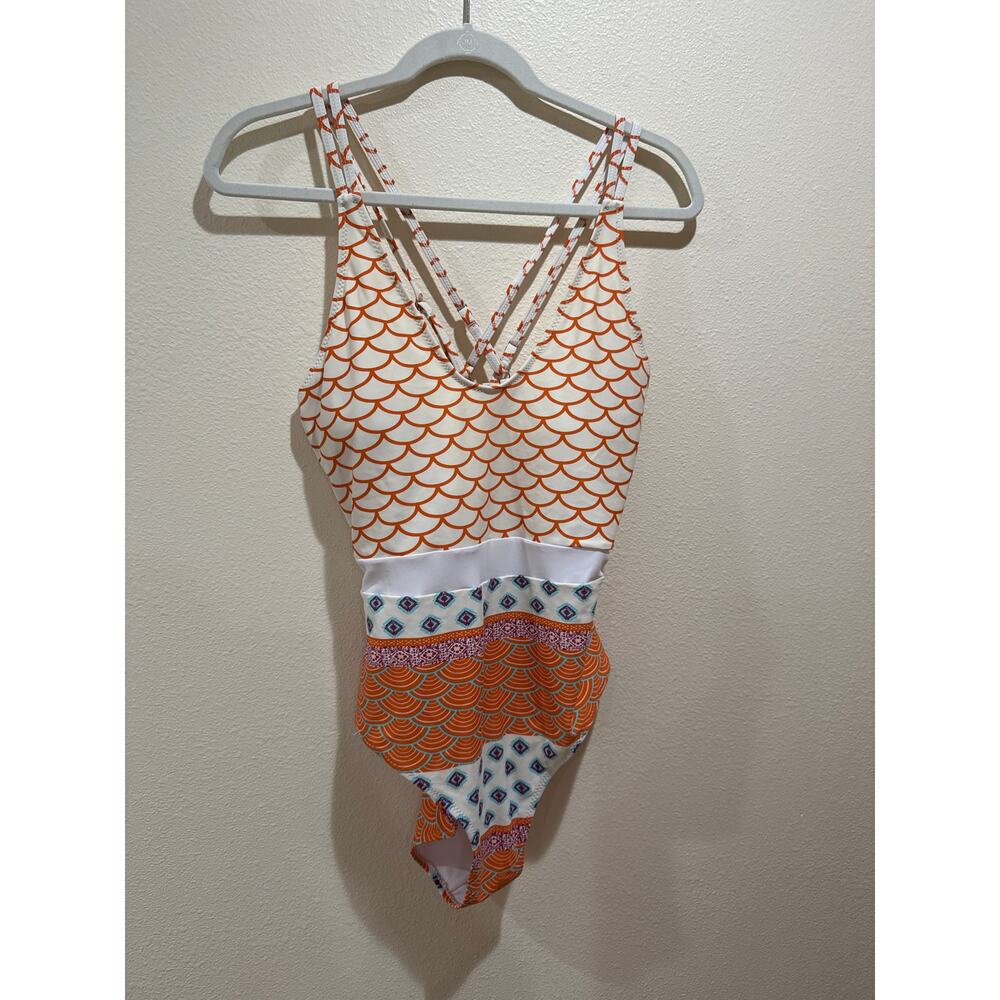 Cupshe XL one piece swimsuit boho geometric